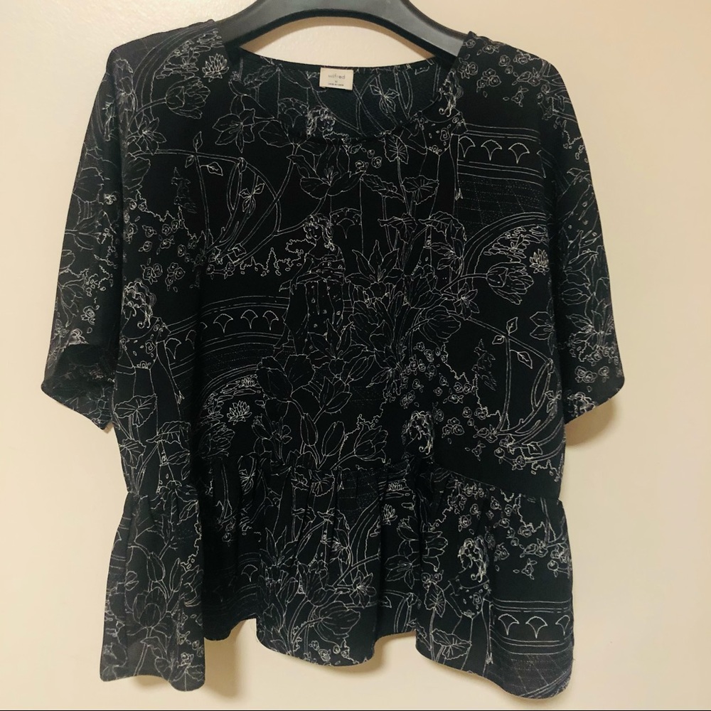 Aritzia Wilfred Macee Peplum blouse